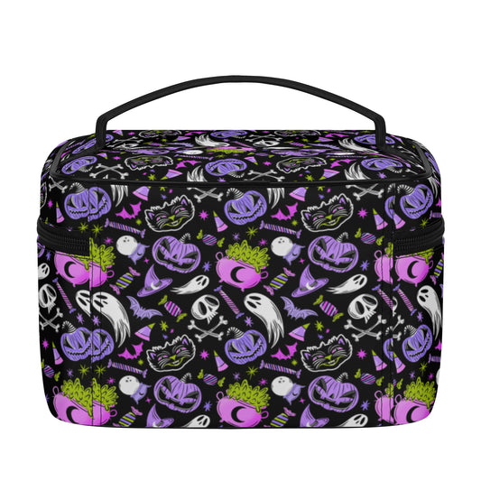 Trick or Treat 2023 Purple Orchid Chartreuse Cosmetic Bag