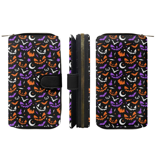 Fun Frights 24 BWOP Spooky Retro Halloween Double Compartment Wallet