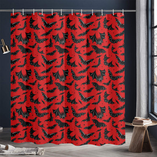 Batty Bats 23 Gothic Red Shower Curtain