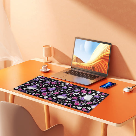 It's Spooky Season Pink Orchid Gaming Pad Desk Mat