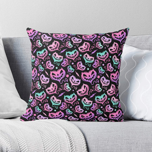 Devil Hearts Valloween Pillow Cover