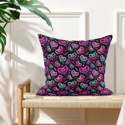 Devil Hearts Valloween Pillow Cover