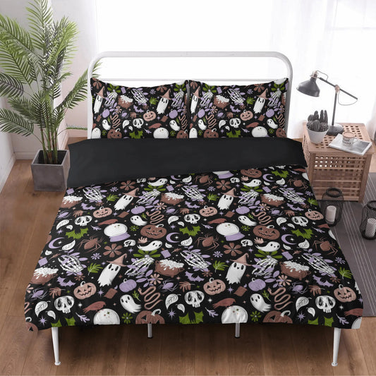 Haunted Hideaway Fawn Moss 3 Piece Duvet Cover Set