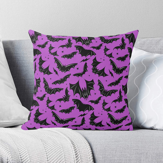 Batty Bats 22 Purple Black Gothic Pillow Cover - Available in 5 Sizes