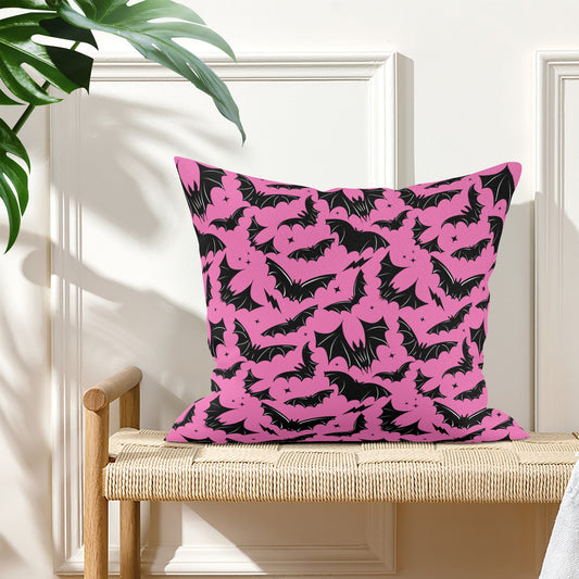 Batty Bats 22 Pink Black Gothic Pillow Cover - Available in 5 Sizes