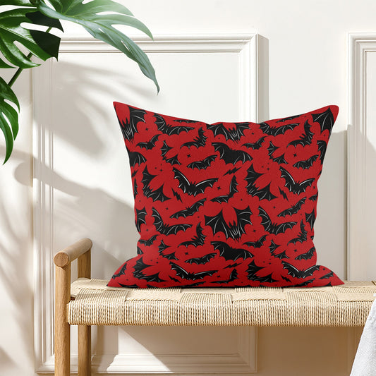 Batty Bats 22 Red Black Gothic Pillow Cover - Available in 5 Sizes