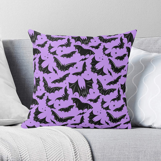 Batty Bats 22 Purple Black Gothic Pillow Cover - Available in 5 Sizes