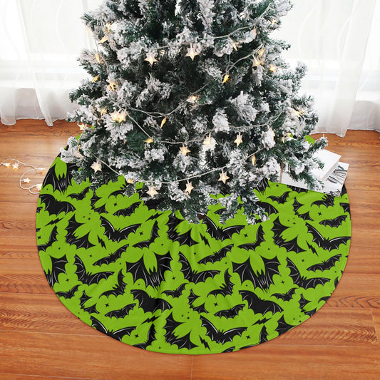 Batty Bats 22 Green Tree Skirt for Creepmas Spooky Xmas Decor -3 Sizes