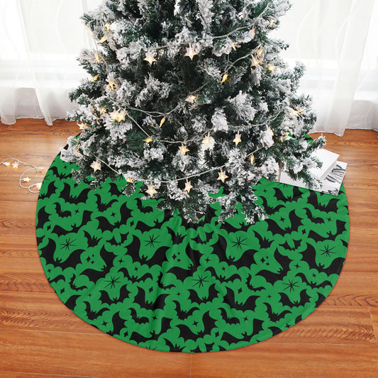 Batty Bats 24 Green Tree Skirt for Creepmas Spooky Xmas Decor -3 Sizes