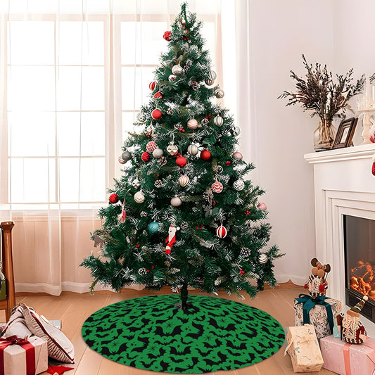 Batty Bats 24 Green Tree Skirt for Creepmas Spooky Xmas Decor -3 Sizes