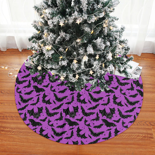 Batty Bats 22 Purple Tree Skirt for Creepmas Yule Spooky Xmas Decor -3 Sizes