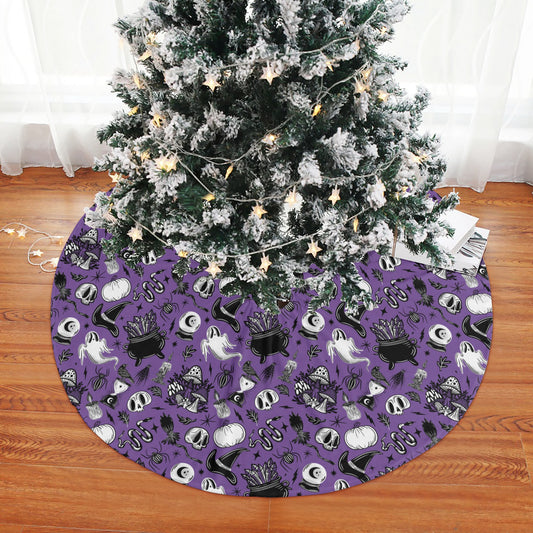 Cast a Spell Purple Tree Skirt for Creepmas Yule Spooky Xmas Decor -3 Sizes