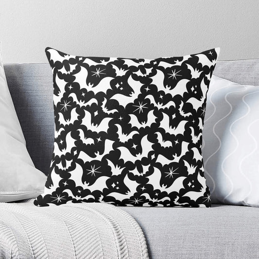 Batty Bats 24 Black White Gothic Pillow Cover - Available in 5 Sizes