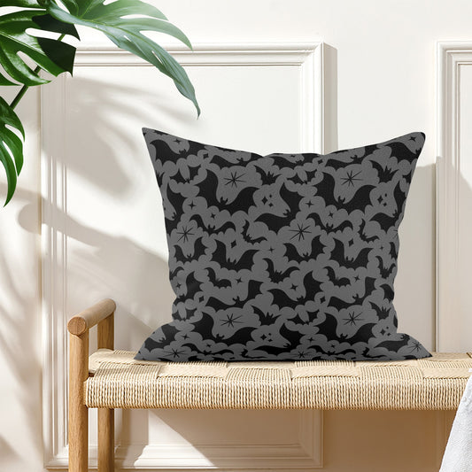 Batty Bats 24 Gray Black Gothic Pillow Cover - Available in 5 Sizes