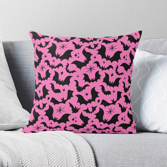 Batty Bats 24 Pink Black Gothic Pillow Cover - Available in 5 Sizes