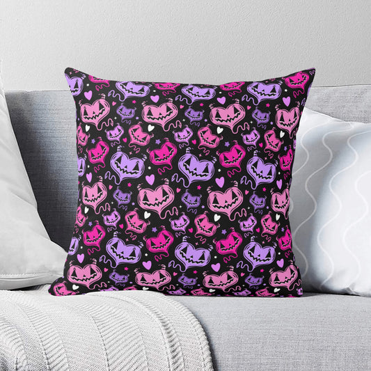 Spooky Cute Devil Hearts 1 Valloween Pillow Cover - Available in 5 Sizes