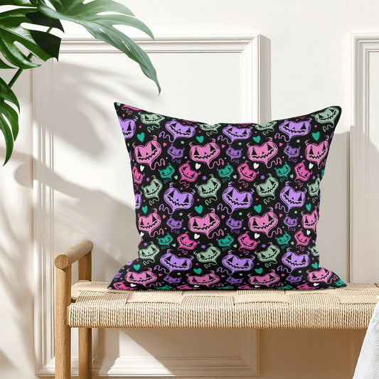 Spooky Cute Devil Hearts 2 Valloween Pillow Cover - Available in 5 Sizes