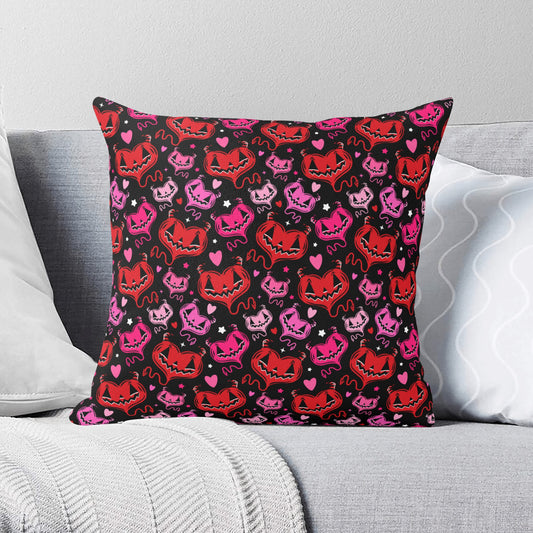 Spooky Cute Devil Hearts 3 Valloween Pillow Cover - Available in 5 Sizes