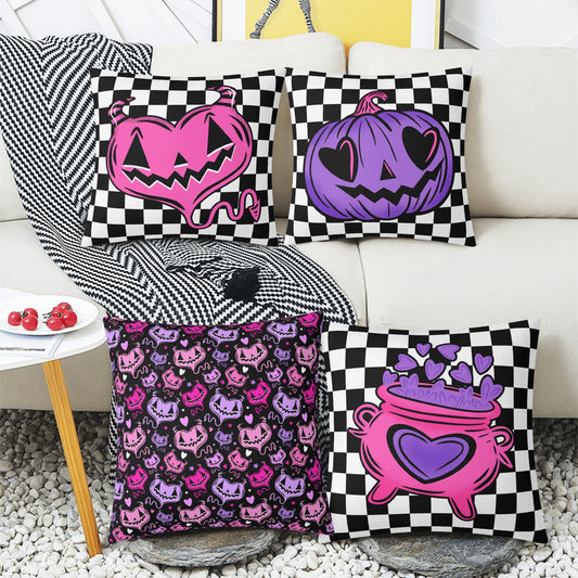 Spooky Valloween Set of 4 Pillow Covers