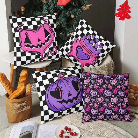 Spooky Valloween Set of 4 Pillow Covers