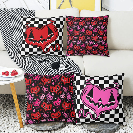 Spooky Valloween Set of 4 Pillow Covers