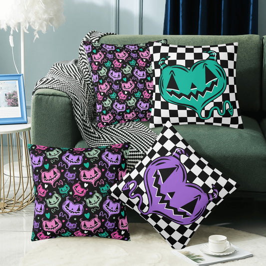 Spooky Valloween Set of 4 Pillow Covers