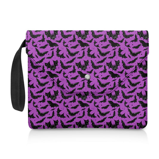 Batty Bats Orchid Spooky Gothic Halloween Book Kindle Planner Sleeve with Strap