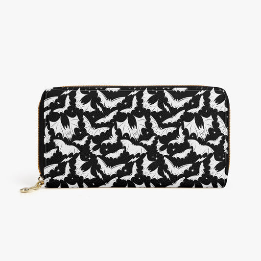 Batty Bats 2023 Black with White Zipper Wallet