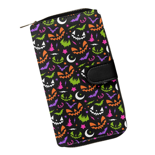 Fun Frights 24 BWOGPP Spooky Retro Halloween Double Compartment Wallet