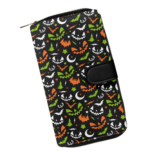 Fun Frights 24 BWOGRN Spooky Retro Halloween Double Compartment Wallet