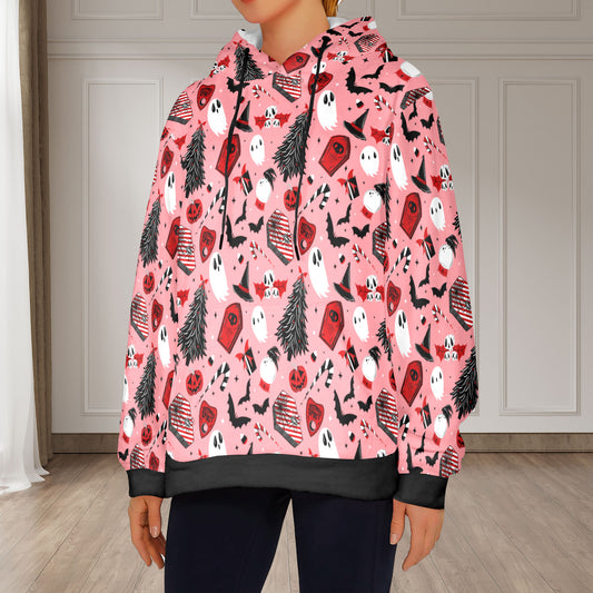 Candy Coffine Pink Red Soft Fleece Hoodie Sweatshirt