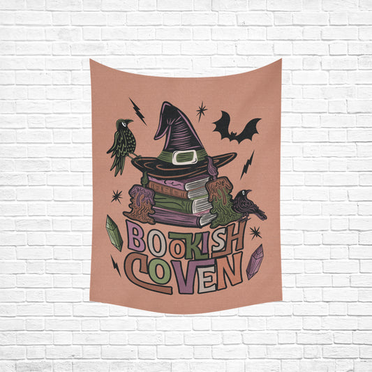 Witchy Dark Academia Bookish Coven Polyester Wall Tapestry