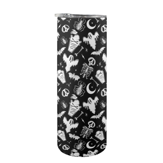 Graveyard Ghouls23 BW 20oz Skinny Tumbler