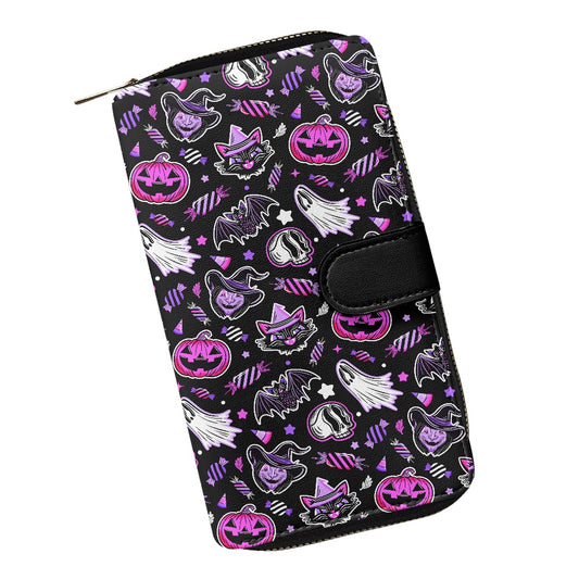 Trick or Treat 24 BWPRPPNK Double Compartment Wallet