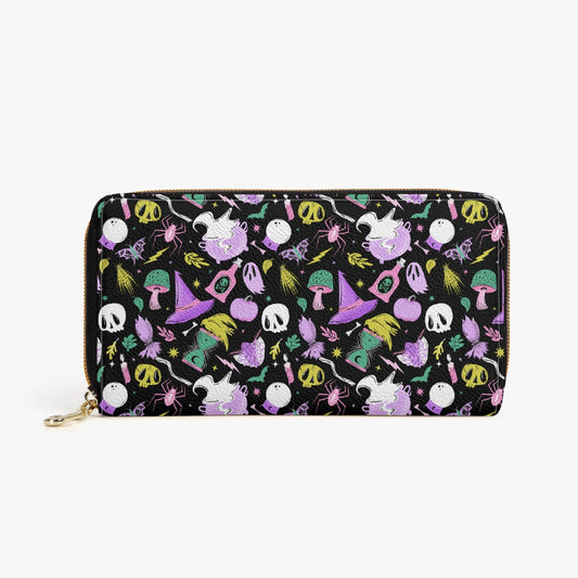 Cast A Spell 2022 Purple, Teal, Chartreuse, Pink Zipper Wallet