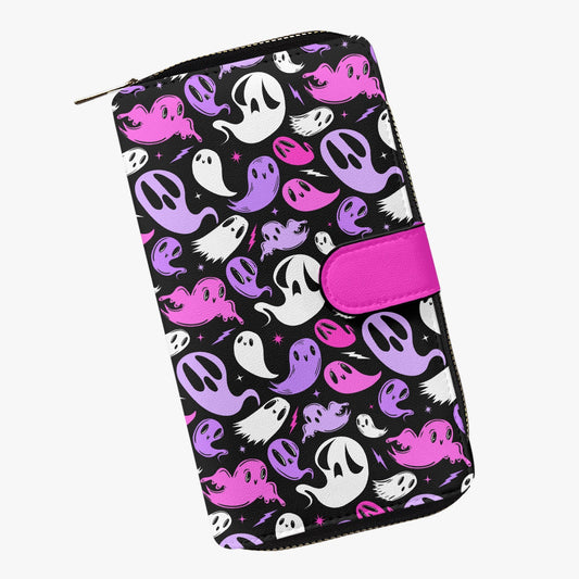 Ghosties 2023 Lavender, Orchid, Pink Faux Leather Wallet