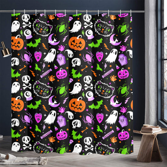 Everything Spooky 22 BWMOGL Spooky Shower Curtain