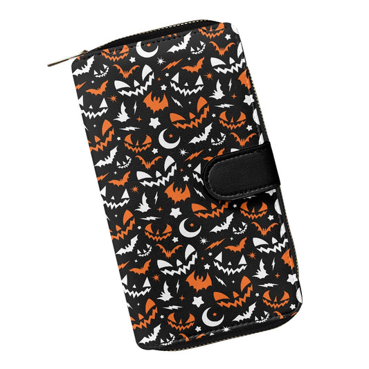 Fun Frights 24 BWO Spooky Retro Halloween Double Compartment Wallet