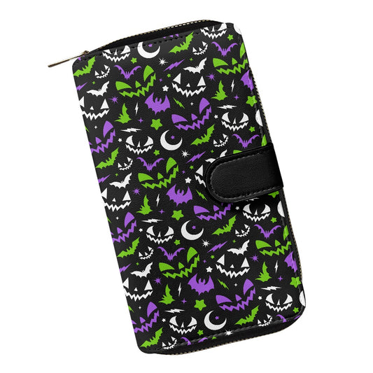 Fun Frights 24 BWGP Spooky Retro Halloween Double Compartment Wallet