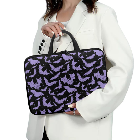 Batty Bats 2023 Black with Lavender Laptop Sleeve