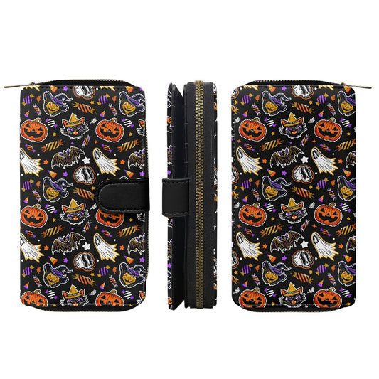 Trick or Treat 24 BWOGLDPRP Double Compartment Wallet