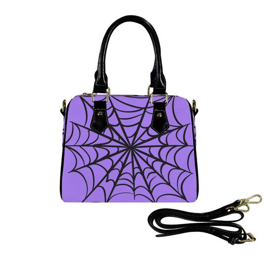 Spooky Gothic Spiderweb LAVB Boston Handbag Purse