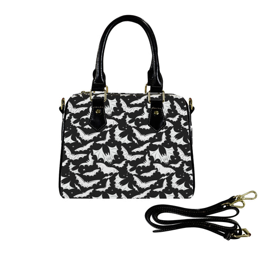 Batty Bats 22 BW Boston Handbag Purse