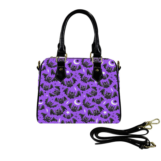 Oh Bats! 24 PRPBLK Boston Handbag Purse