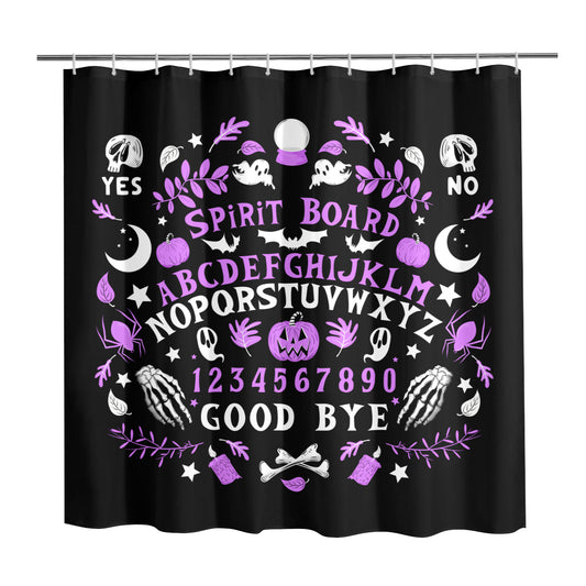 Spirit Board Black Purple Spooky Shower Curtain