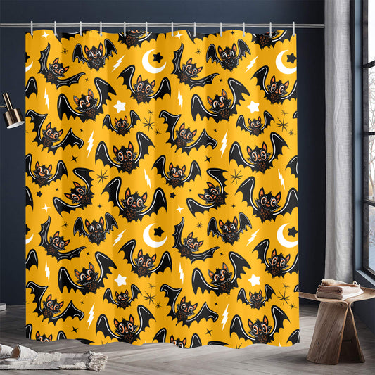 Oh Bats 24 BWGLD Shower Curtain