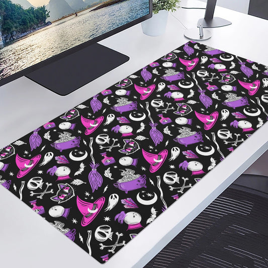 Magick Curio Black Back Orchid Pink Gaming Mouse Pad/Desk Mat