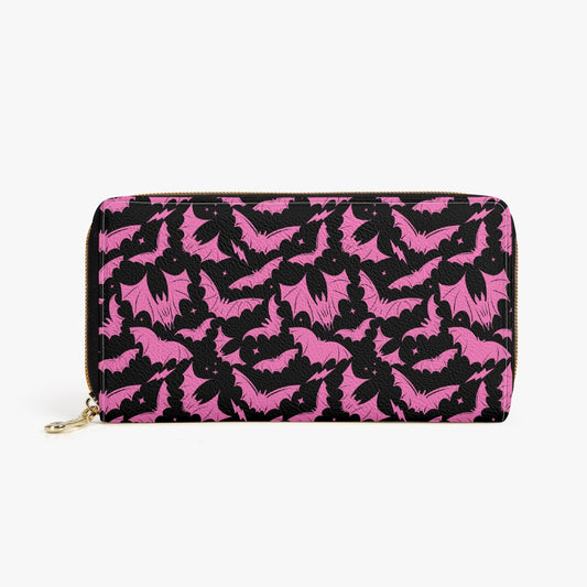 Batty Bats 2023 Black with Bubblegum Zipper Wallet