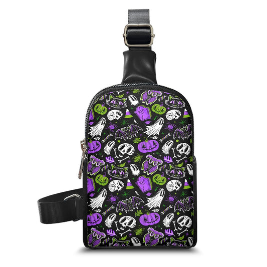 Spooky Everything Halloween BWPG Crossbody Chest Bag Purse