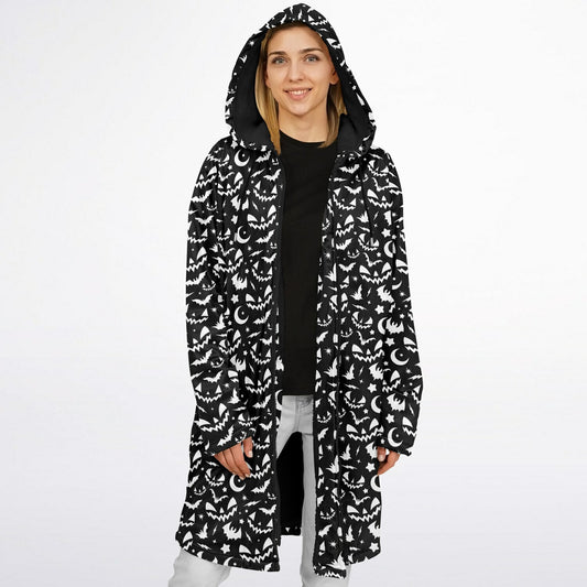 Fun Frights BW Zipper Cloak Mid Length Jacket